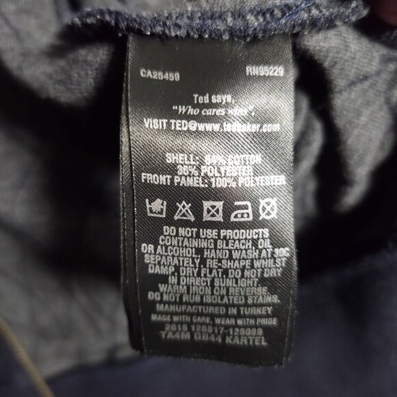 Ted Baker London Quilted Jacket Kartel Size 4 (UK Large) Navy & Gray - Picture 7 of 10